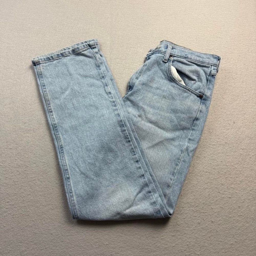 Wrangler Light Wash Straight Leg Jeans Women's Size 22x32 Vintage Western